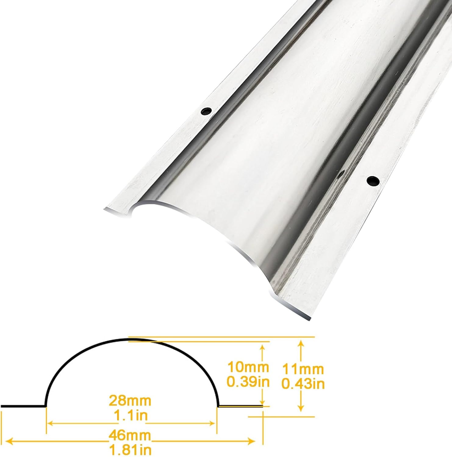 Stainless Steel Cable Protector - Metal Floor Cover for Home & Office, Invisible Cable Management Trough, Durable & Sleek Design, Safe & Organized Wiring Solution