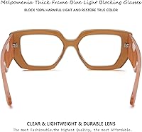 Vista 13 de Thick Frame Blue Light Glasses for Women Men Fashion Square Computer Gaming Eyeglasses with Clear Lens