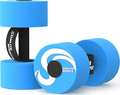 Sunlite Sports Water Weights Pool Exercise Dumbbells, Water Aerobic Equipment,