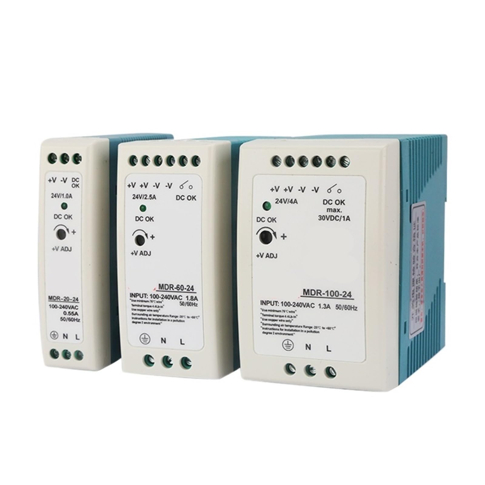 zasilacz impulsowy na szynę DIN, Zasilacz na szynę DIN MDR 10W do 100W 5V 12V 24V(Mdr-10-5)