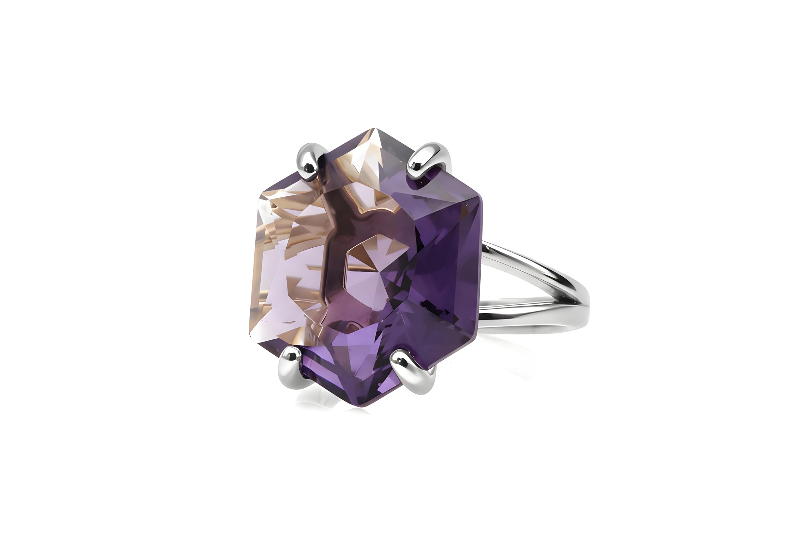 Opulente mit Amethyst Ringe aus 14k Gold - Elegante Geburtsstein Ringe für Frauen - Individuelle Frauen Edelstein Ringe, Aussage Ringe, Mode Ringe - Wählen Sie Ihr Material - Alle Größen Verfügbar