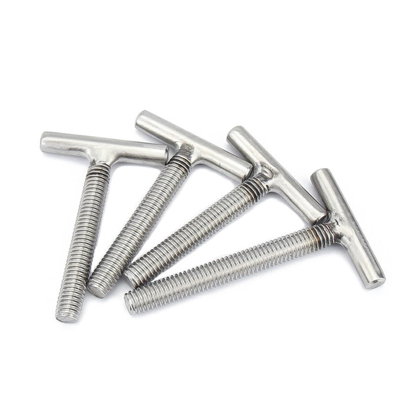 304 Stainless Steel M4 M5 M6 M8 M10 M12 T Shape Welding Screws Bolts (Color : Silver, Size : M10x65mm 2pcs)