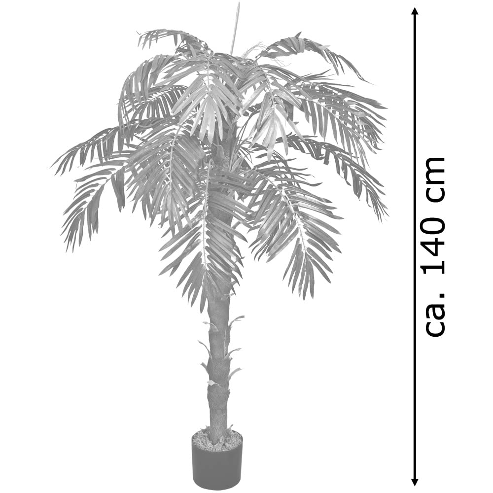 Cocotier Palmier Plante Arbre Artificielle Artificiel Plastique 140 cm Decovego