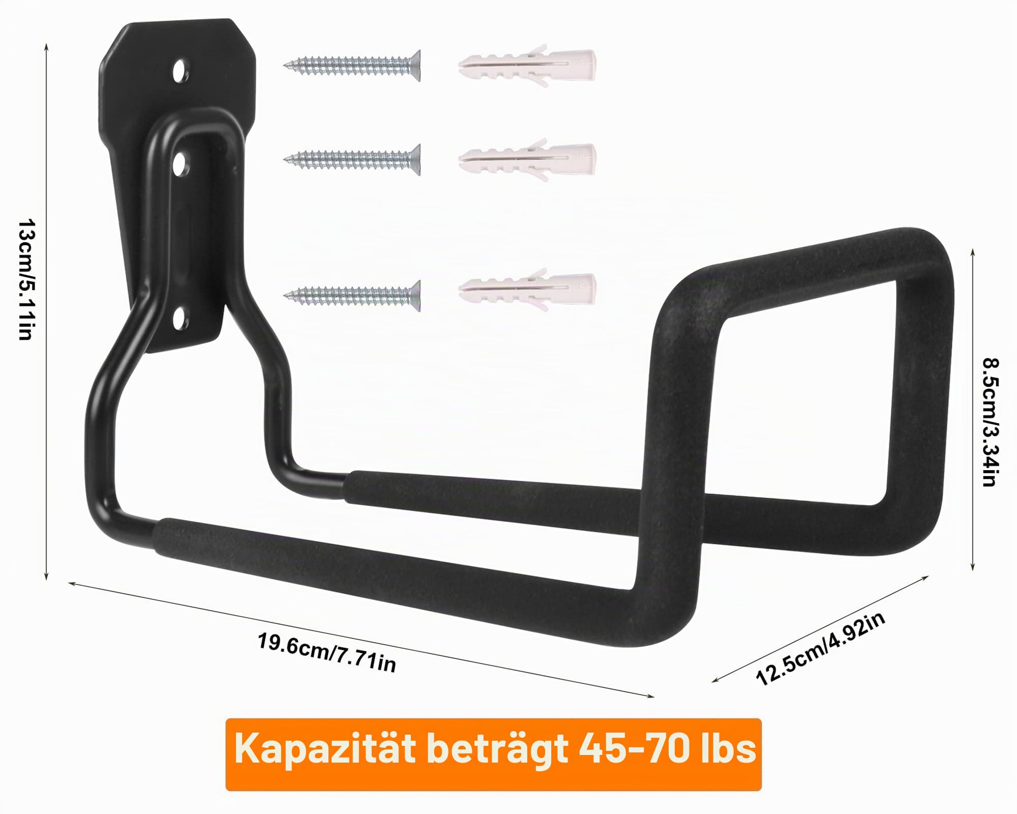 Metall-gartenschlauchhalter – Strapazierfähiger Schlauchhalter, Wandmontage, Wasserschlauchhalter Für Außenhof, Langlebige Schlauchhaken, Ideal Für Wasserschlauch, Verlängerungskabel (1pc Black)