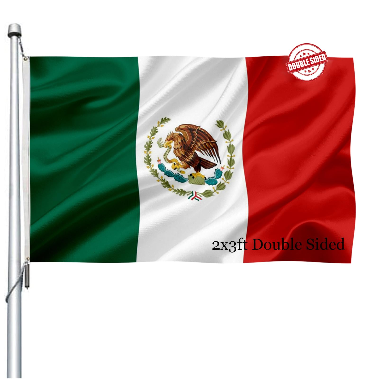 meico*.。♡　0329 Amazon.com : Mexico MX Flag 2x3 Outdoor Double Sided - Vivid