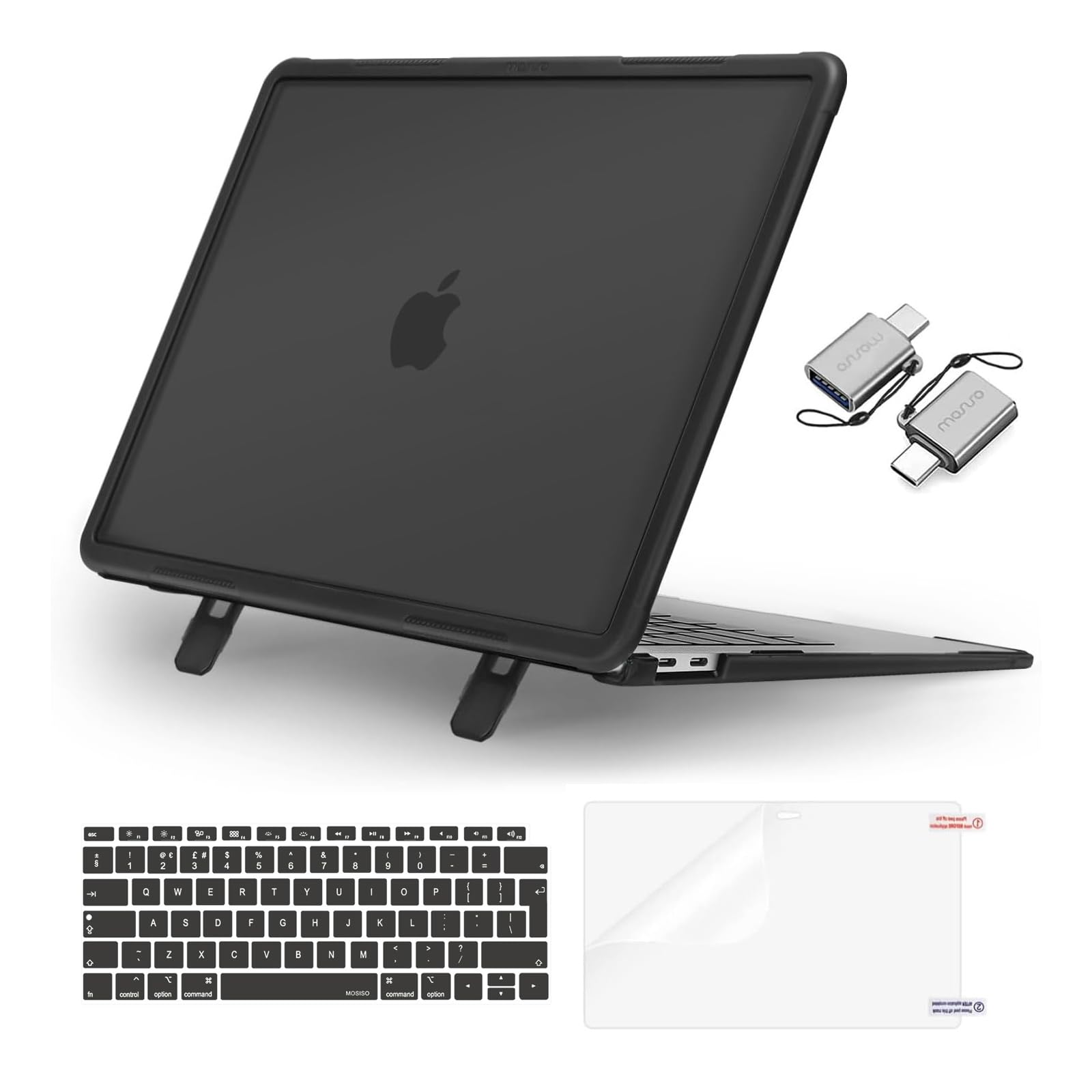 Carcasa MacBook Air 13 antichoque con protector de teclado negro 7