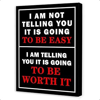 OTINGQD Inspirational Quotes Wall Decor,Positive Office Decor Wall Art,It's Going to Be Worth It Motivational Canvas Wall Art for Home Classroom Bedroom