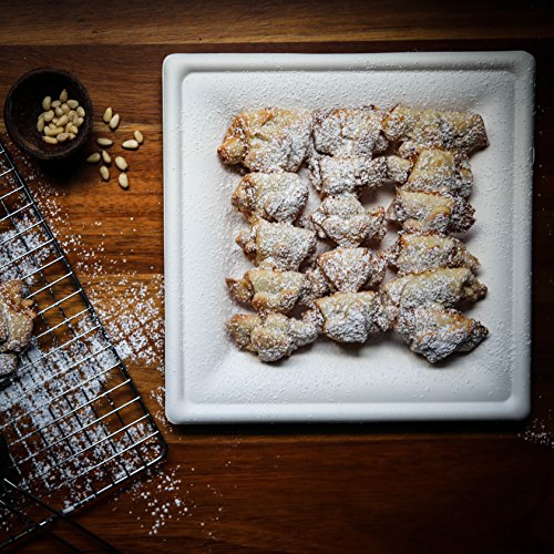 Susty Party 6-Inch Compostable Square Plates (50-Count), Sugarcane Heavy Duty Disposable Biodegradable Plate For Dessert, White #TOP5