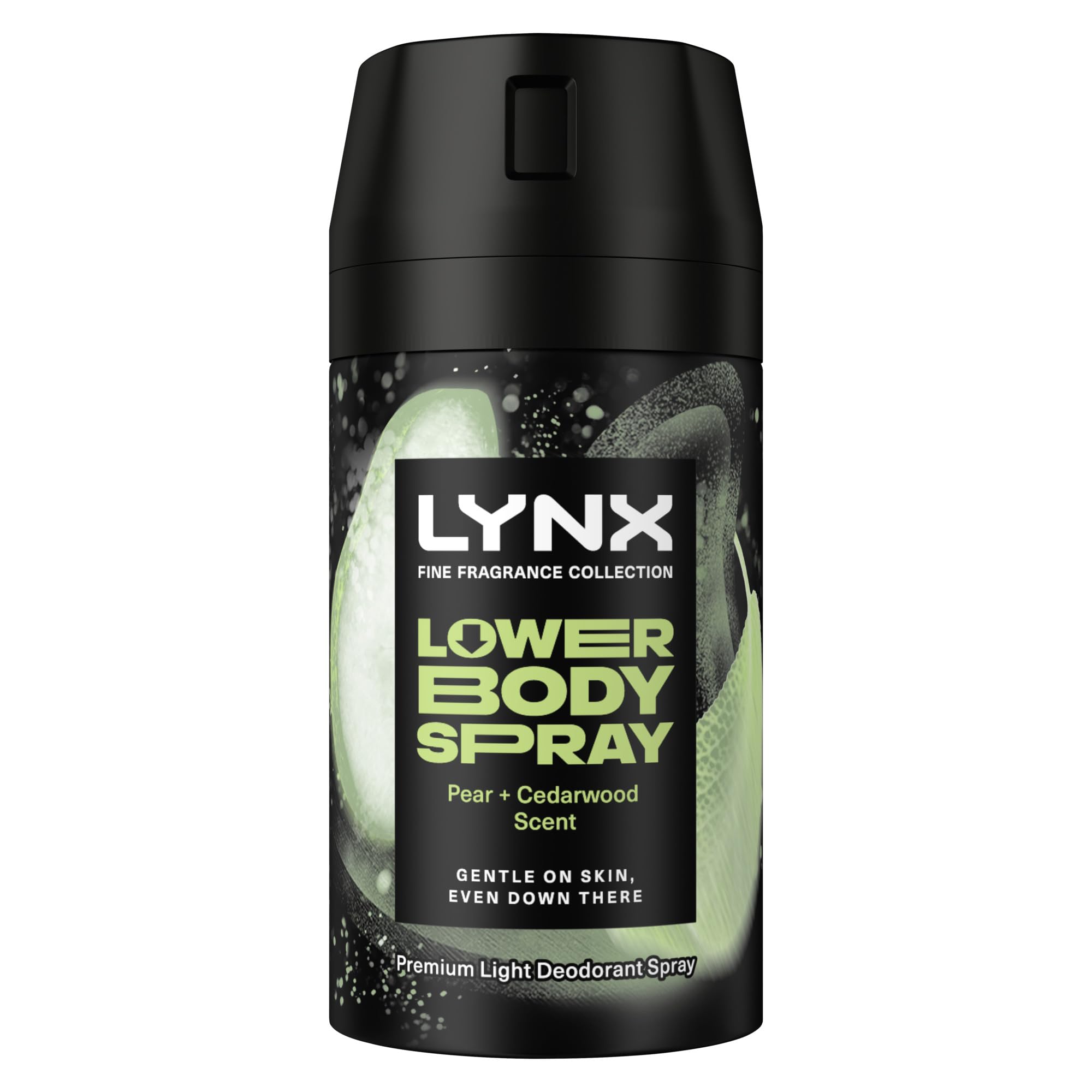 Lynx Fine Fragrance Collection Pear + Cedarwood Lower Body Spray premium light deodorant spray for 72 hours of freshness 100 ml