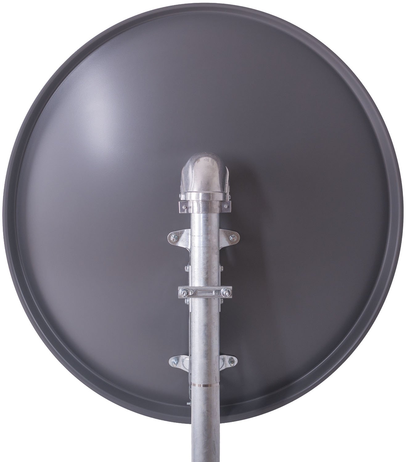 DUR-line MDA 80cm Anthrazit Aluminium Satellitenschüssel mit LNB Feedhalterung Sat Antenne Digital Camping Astra 19,2° DVB-S/S2 Full HD 4K