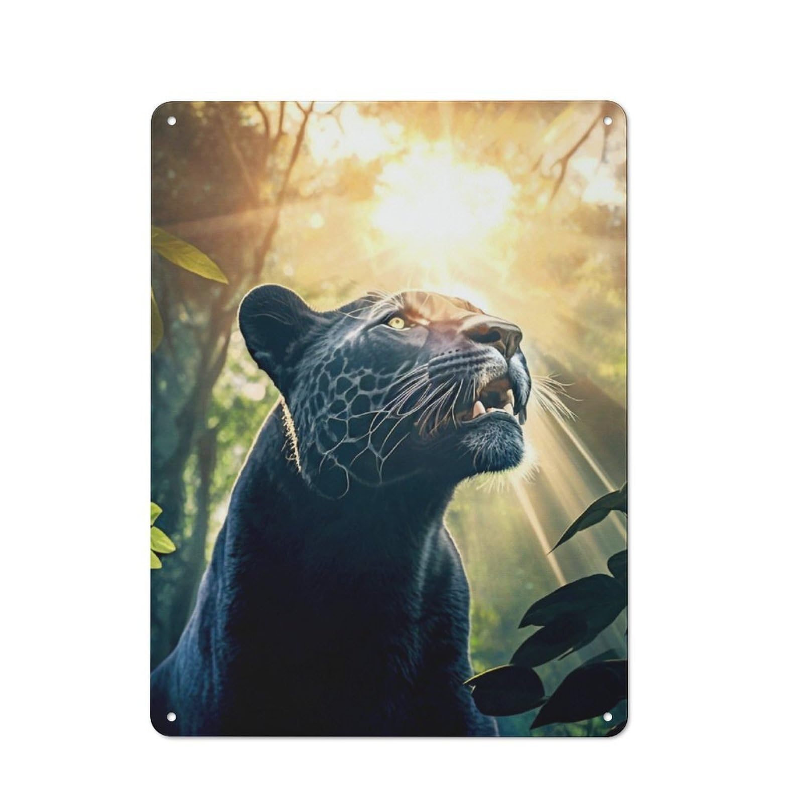 Vintage Panther Vintage Tin Sign 40x30cm, Cafe Wall Decor for Bakery, Diner, Cafe Or Family Room