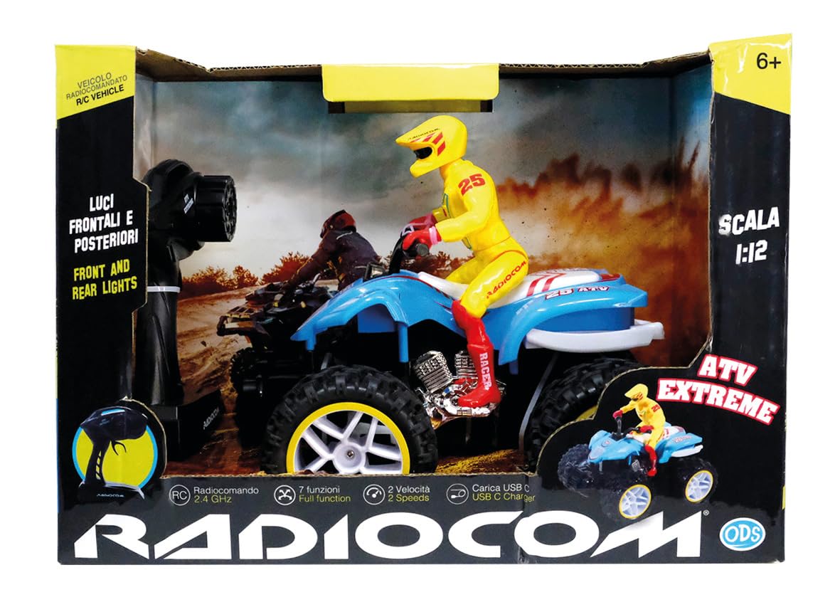 ATV Extreme XL Quad RC sc.1:12 RC 2,4 Ghz, 7 funkcji, 2 prędkości odtwarzania światło przednie i tylne ładowanie USB C