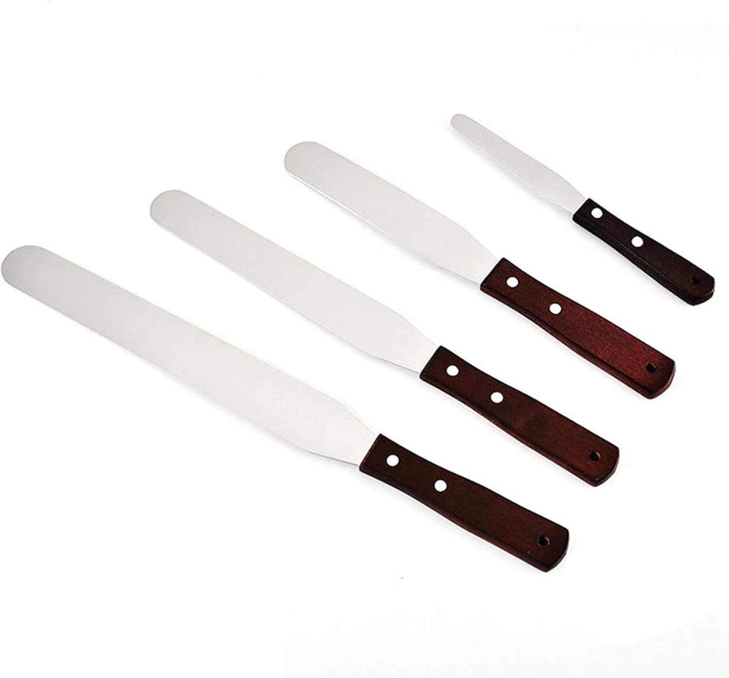 BrilliantDay Cake Icing Knife, 4Piece Stainless Steel Angled Cream