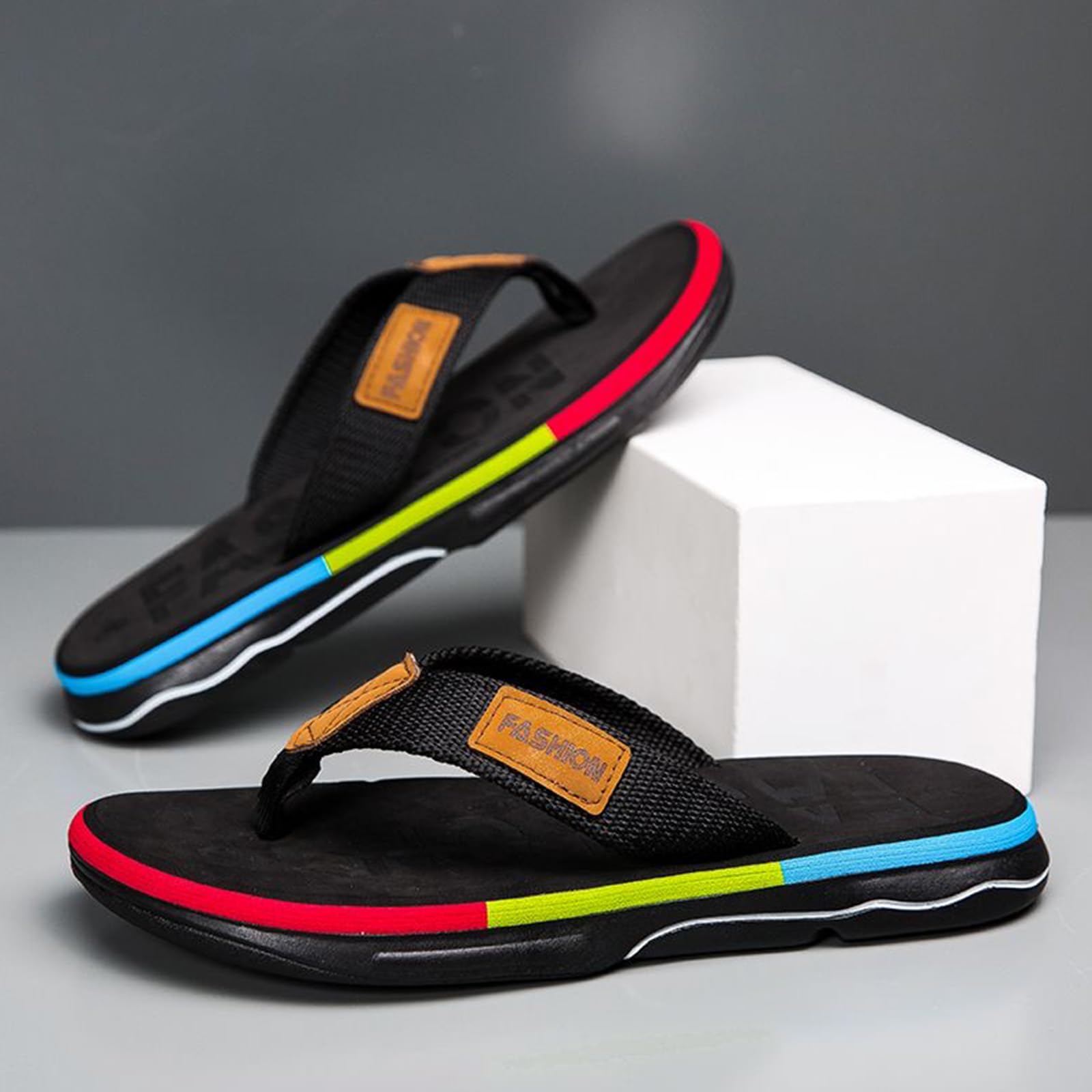 Chanclas antideslizantes para hombre, cómodas, para caminar, para interiores y exteriores - 2