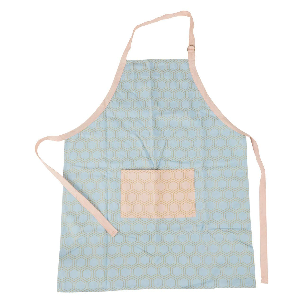 Premier Housewares Frosted Blue Apron For Cooking/Baking 100% Cotton Kitchen Aprons For Men And Women With Front Pockets And Adjustable Ties 68 x 1 x 87