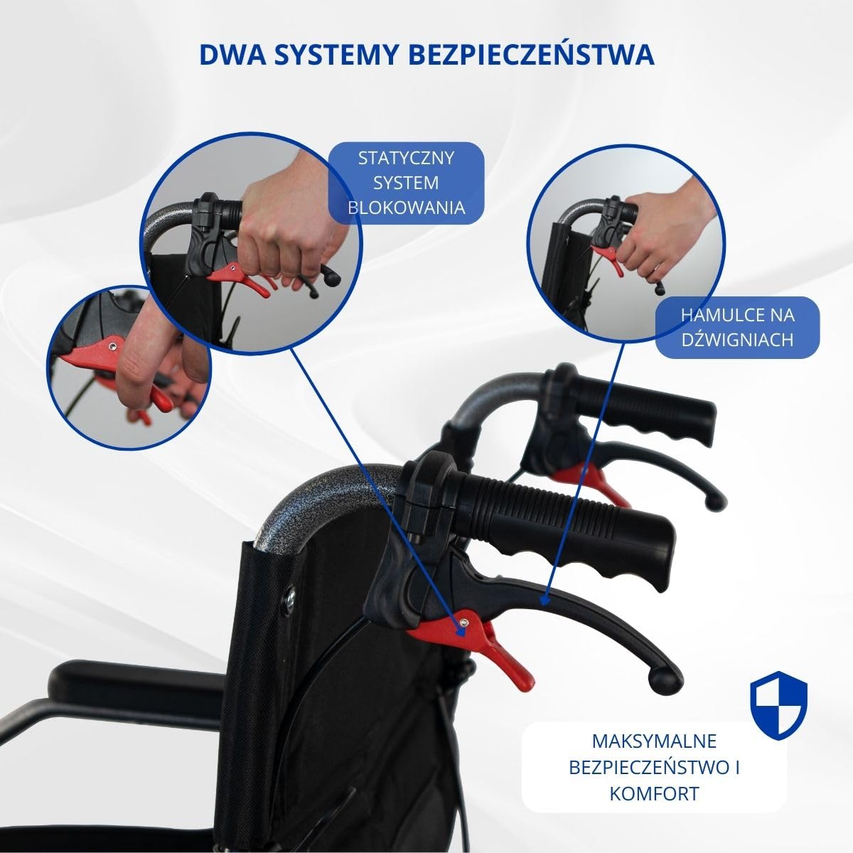 Wózek inwalidzki składany | Aluminium | Małe koła | Zdejmowane podnóżki i składane oparcie | Muzeum | Deluxe | Mobiclinic