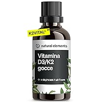 Vitamina D3 + K2 in gocce da 50 ml – Premium: minimo 99,7% all-trans (K2VITAL® di Kappa) + D3 ad alta biodisponibilità – natural elements – Integratore Vitamin D – alto dosaggio, liquida