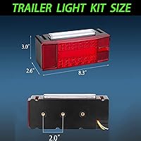 Vista 6 de Luces de remolque con kit de arnés de cableado de remolque de 50 pies - Sistema completo de iluminación LED impermeable