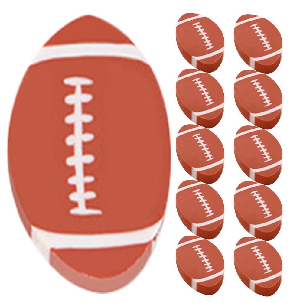 Gomme da Matita a Forma di Rugby Tpr Marroni 100 Pezzi Creative