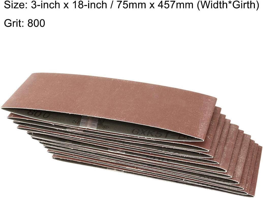 TOP-VIGOR 10Pcs Sanding Belt 800 Grit - Image 2