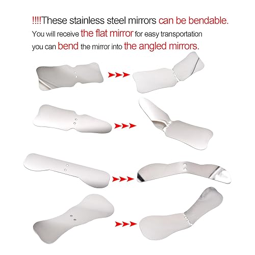 Miniatura 2 de Espejo ortodoncino fotográfico fotográfico de acero inoxidable de una sola cara reflector intraoral contrastero fotográfico ortodoncino