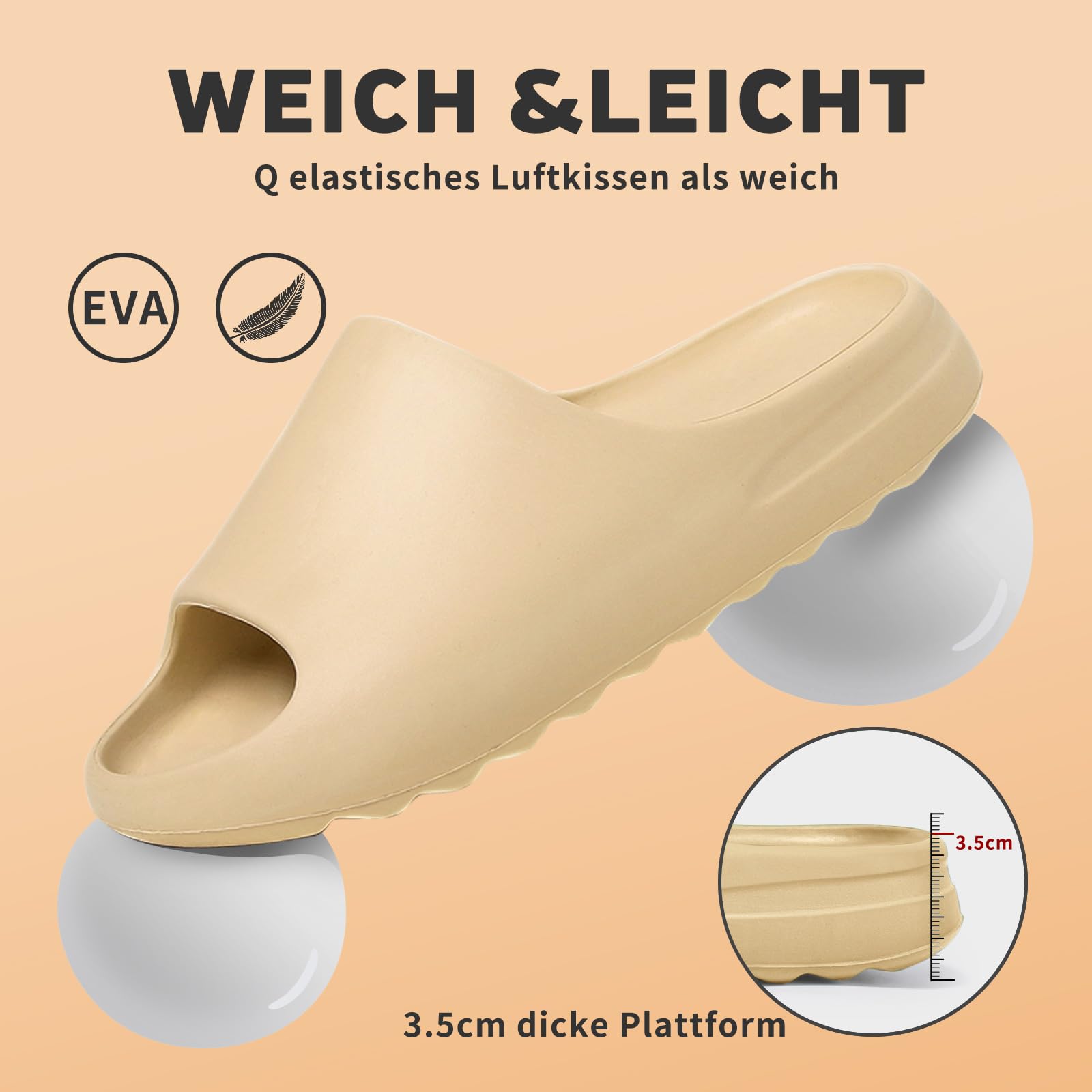 Jesindr Cozy Slides Original Uomo Donna Ciabatte da Bagno Antiscivolo Ciabatte Da Bagno Ciabatte Morbide Nuvole Schlappi Scarpe Nuvolose Unisex Gomma Cloud Slippers Estate Beach Slide Sandali