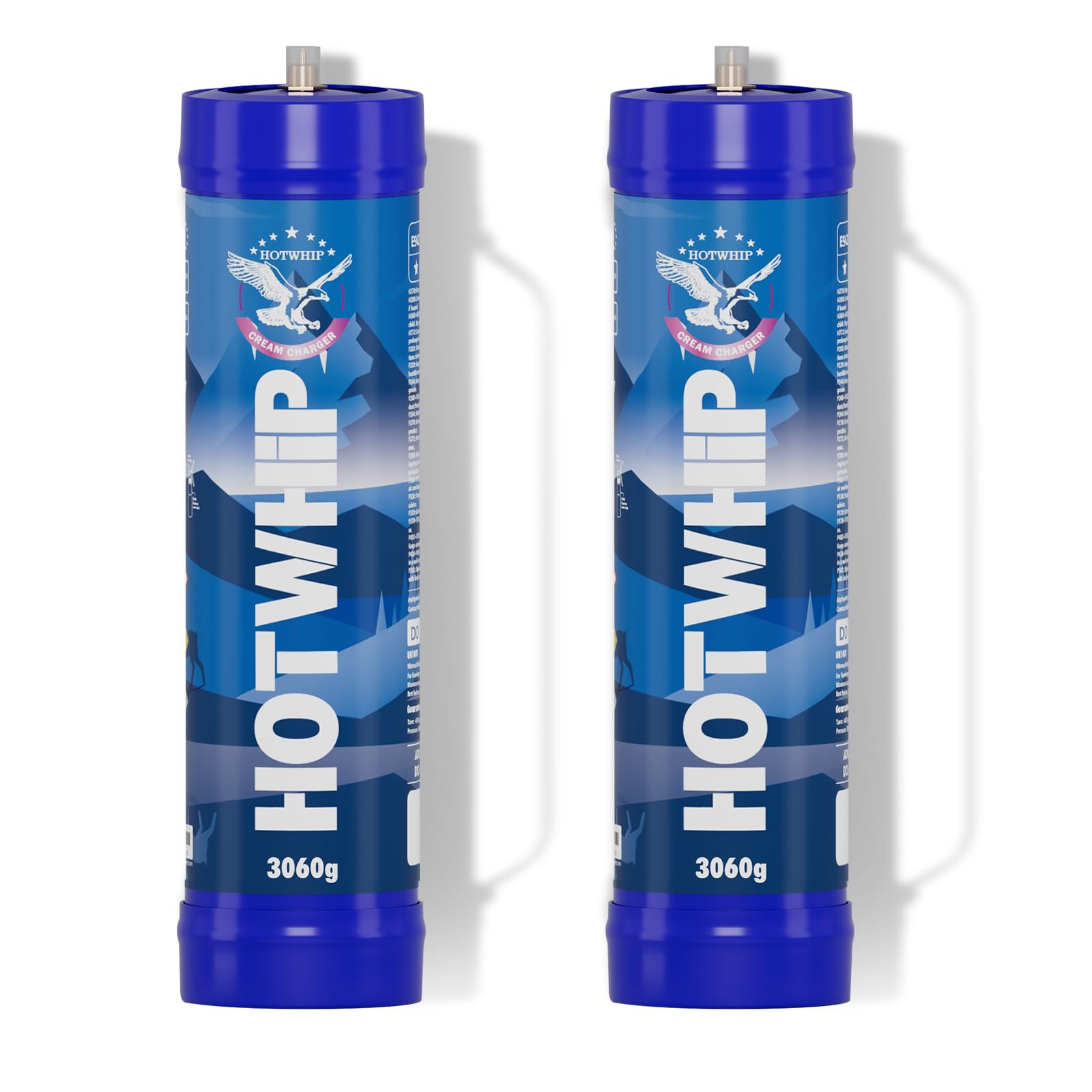 Whipped Cream Charger 2x3000g 4.5L Pure Flavored Premium Cream Chargers 99.99% Purity Food Grade Cylinder 2-Pack