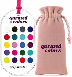 Seasonal Color Analysis Card – Acrylic Color Palette Guide for Shopping, Makeup & Outfits with Velvet Pouch (Deep Winter)