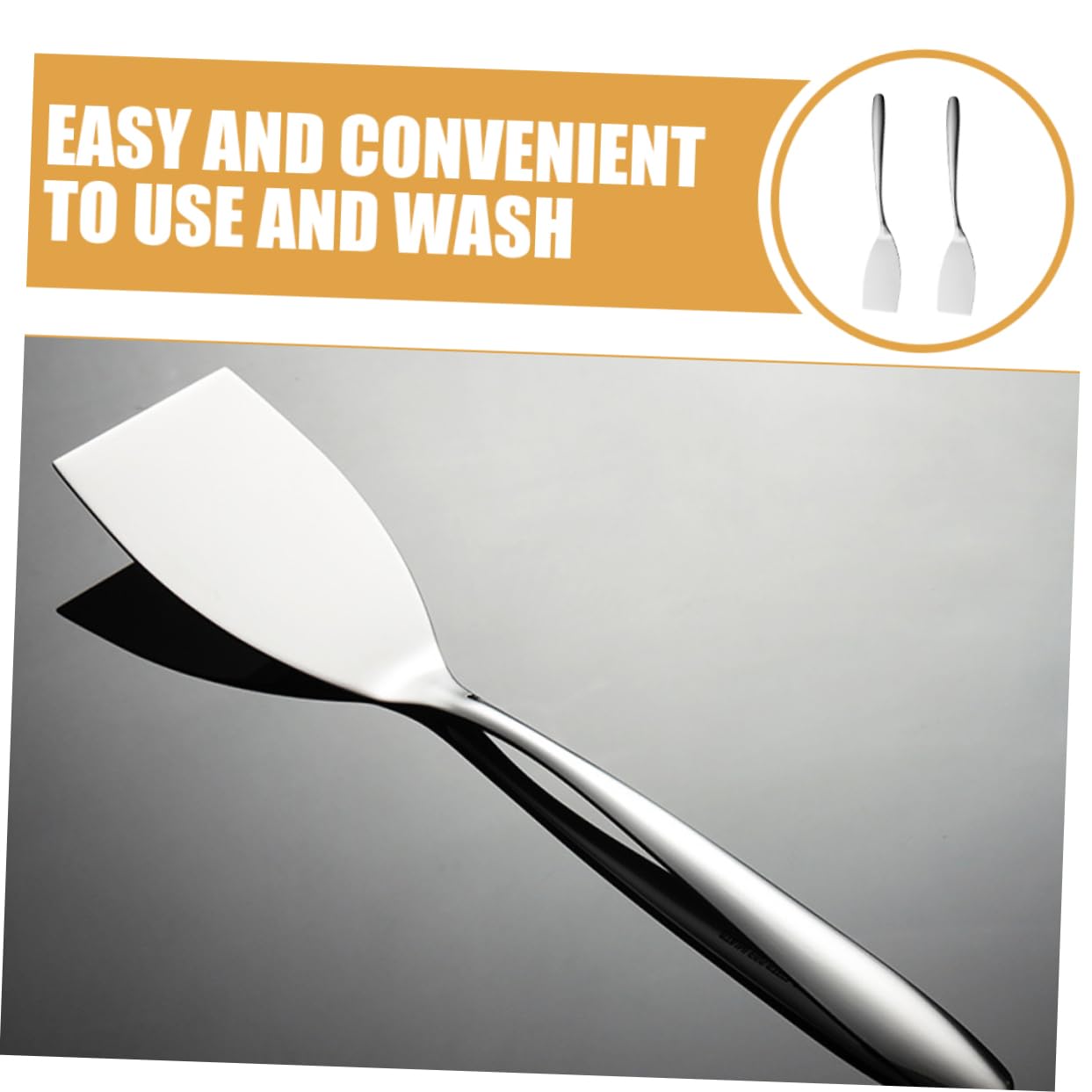 POPETPOP 3 Set Spatola Inossidabile per Utensile per Bistecche E Altri Alimenti Resistente E Facile da Usare 2 Pezzi*3