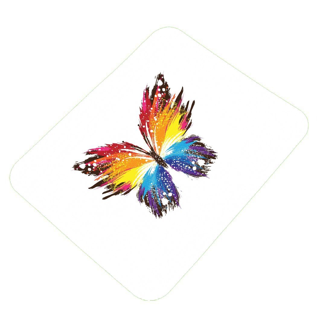 Clapcart Butterfly Design Printed Rubber Base Mat Finish Mouse Pad for PC/Laptop - Multicolor