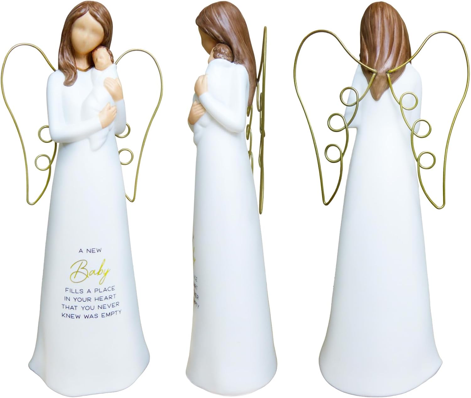 Ceramic Angel Figurines for New Mom Gift Angel Statue for Women A Gift to Celebrate Mother and Child Remembrance Gift Thanksgiving and Home Decor (Baby Angel) image 5