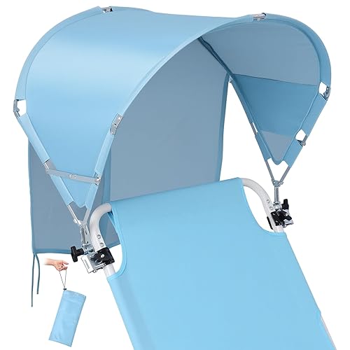 Universal Wind-Resistant Chair Umbrella Canopy, Foldable Portable UPF 50+ Sun