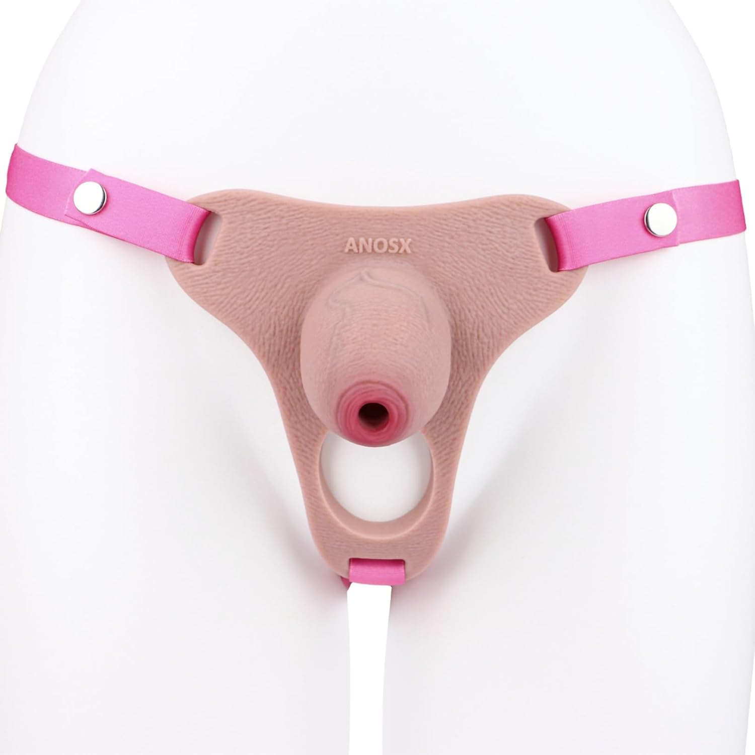 Mini Silicone Chastity Cage Device Harness Penis Bondage Cages Men - Strap On Chastity Device Extra Small Cock Cage Adult Men Sex Toy (Pink)