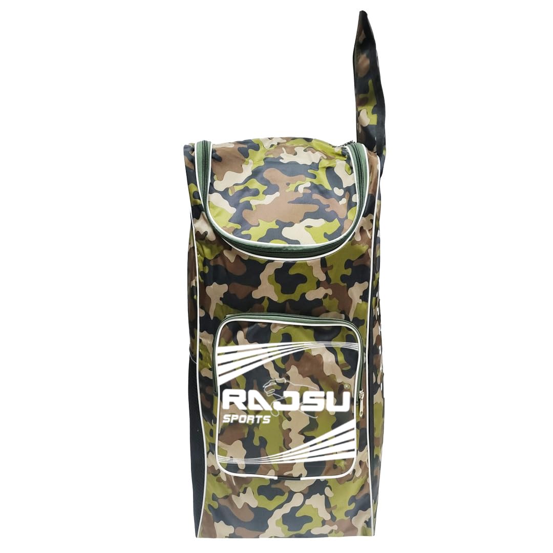 RAJSU- Youth Cricket Pithu Bag Jungle Tint | One Side Bat Pocket + One Side Mesh Pocket-picture-12