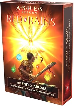 Ashes Reborn Red Rains - The End of Argaia by Plaid Hat Games | Ages 14+ | 1-2 Players | Strategic Card Adventure with Phoenixborn Heroes & Narrative Deck-Building Challenges