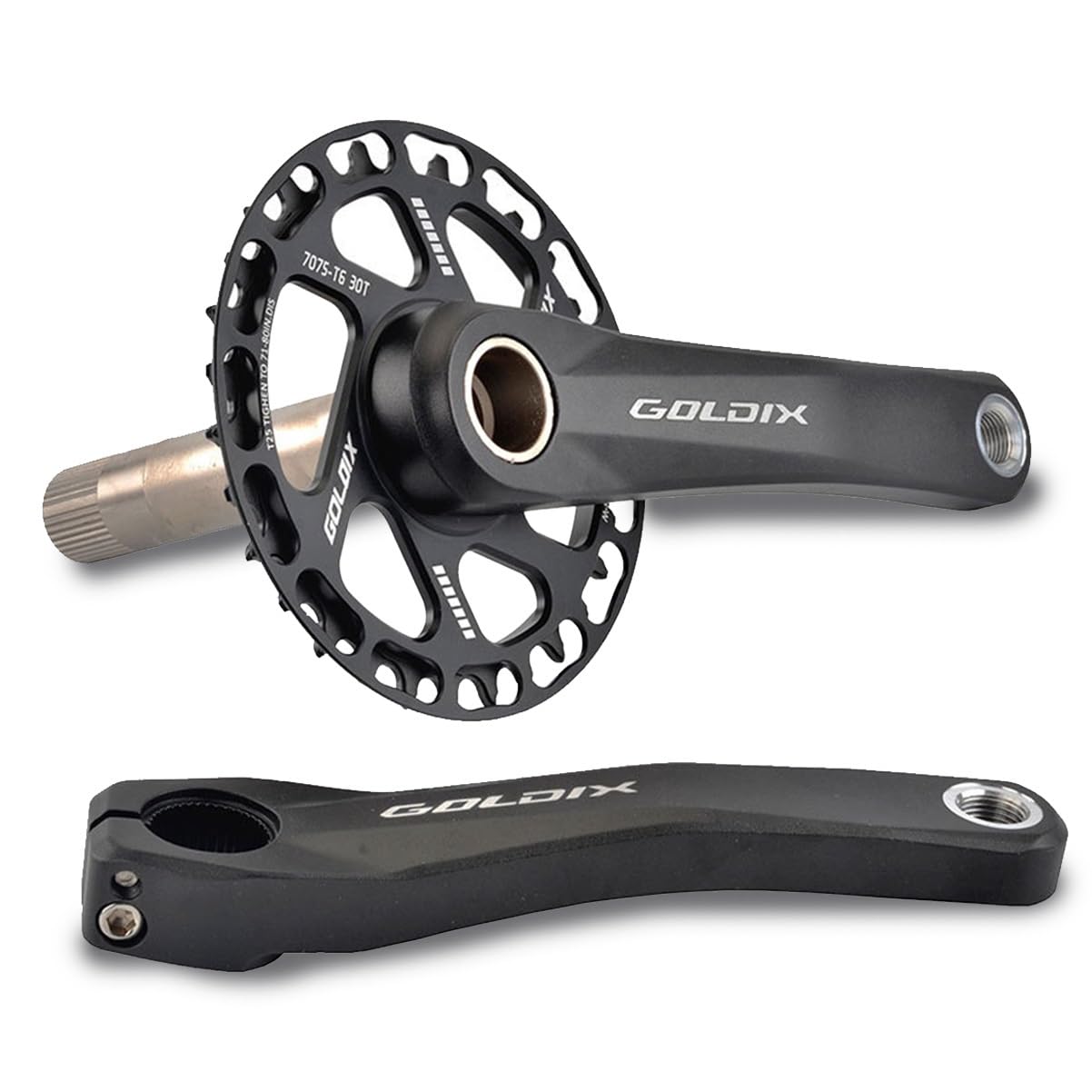 110/127/140/150/155/160mm Bracci Pedivella Integrati Cavi per Bicicletta Pieghevole per Bambini Corona 28/30/32/34/36T Guarnitura in Lega di Alluminio per 7-12 velocità(36T-140mm)