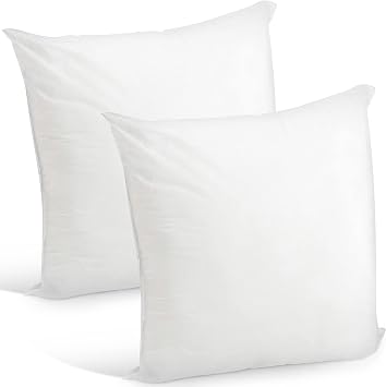 Eco-Lux Cushion Inserts Inner Pads Extra Fill Premium Quality Plump Bounce Back Hollowfibre 45 x 45 cm 18" x 18" Square Fillers Decorative Pillow Stuffer for Sofa and Beds - Made in UK Pack of 2