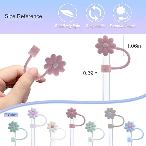 Miniatura 5 de 7 tapas de popote de silicona de 0.4 pulgadas  0.394 in de diámetro, compatibles con vasos Stanley 20, de 30 y 40 onzas, para vaso Stanley de 40