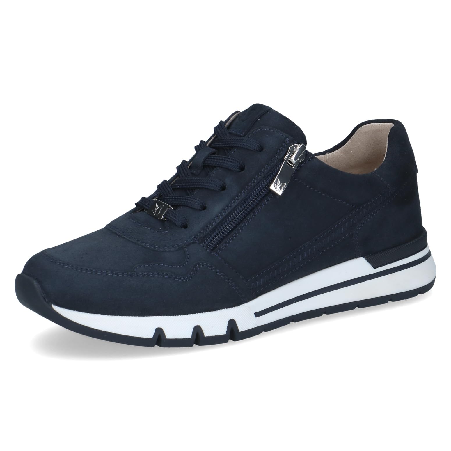 CAPRICE women's leather sneakers, Blue (OCEAN SUEDE), 3.5 UK