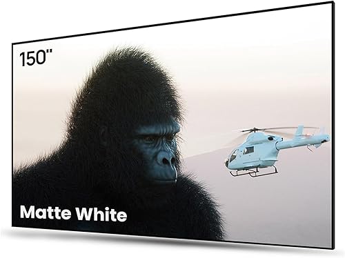 AWOL VISION Marco fijo de pantalla de proyector de 150 pulgadas, ganancia máxima de 1.3 dB, el combo perfecto con LTV-2500, calidad de imagen