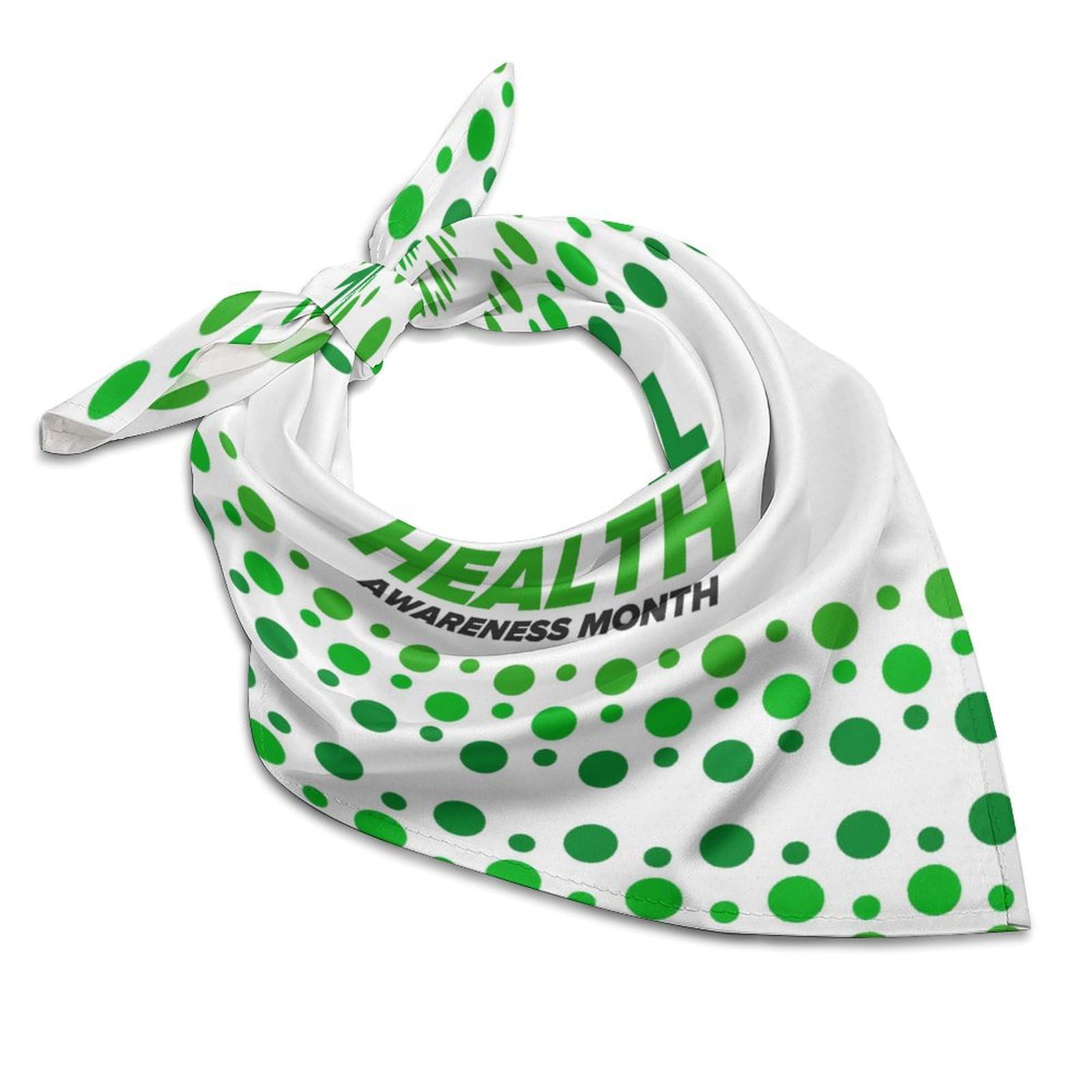 Csemeie Mental Health Awareness Month Bandana Hair Scarf Headband Adjustable Neckerchief for Men Women Decor