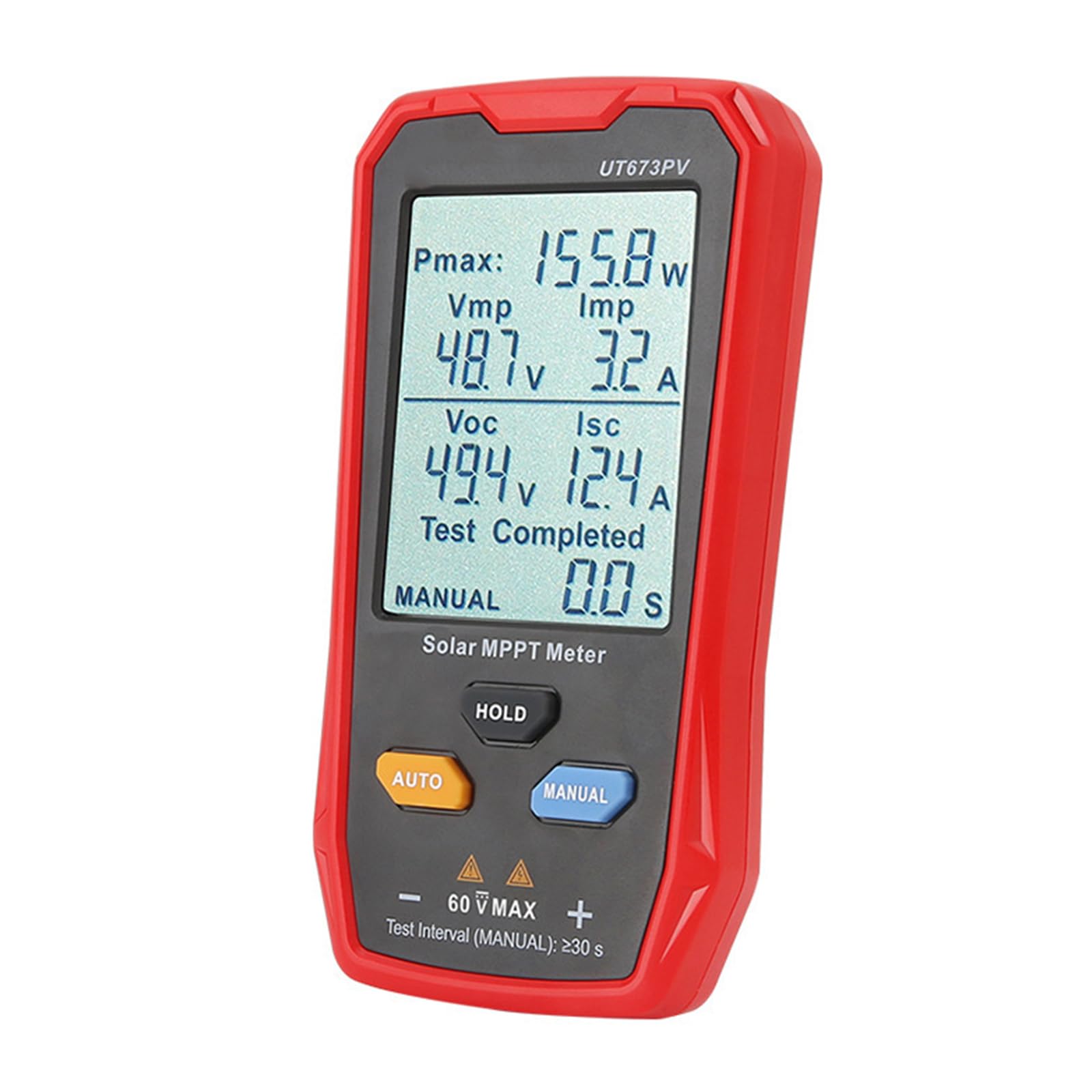 Solar Panel Tester for Solar Testing Multimeter Open Circuit Troubleshooting Utility Tool with Large Screen Assessment