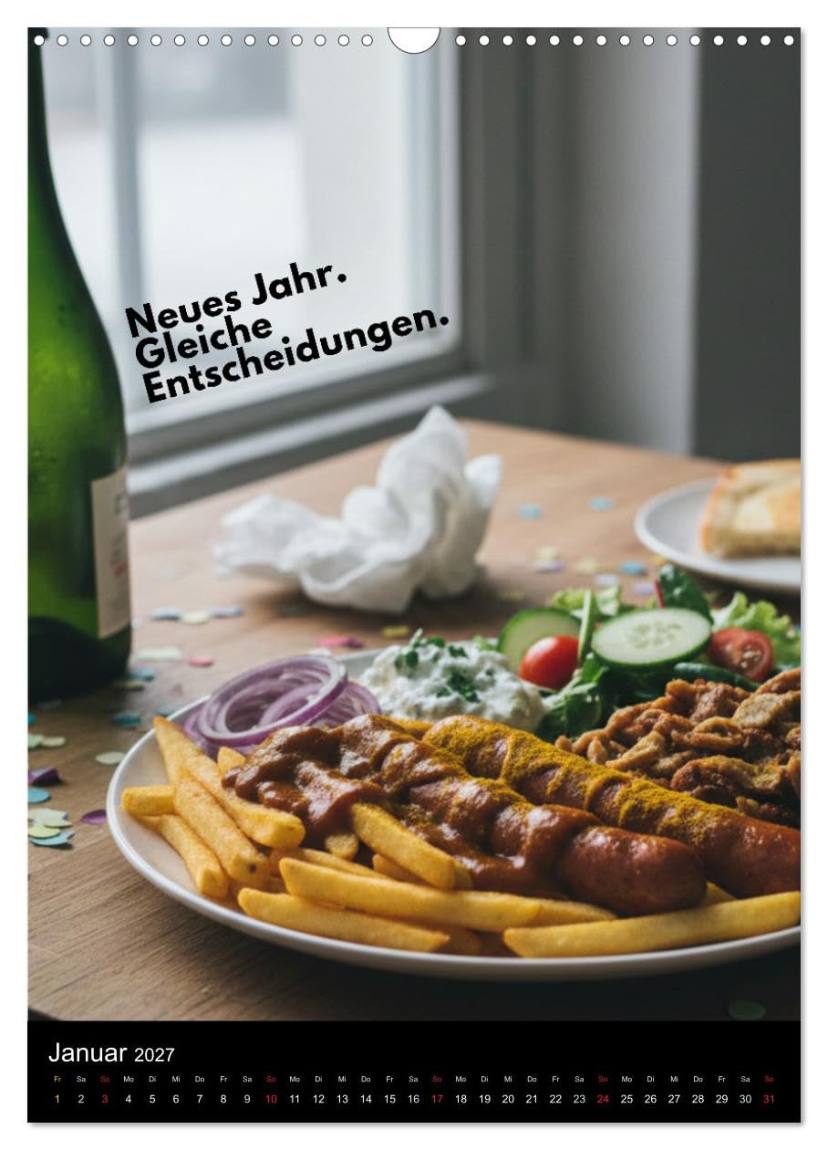 Taxi-Teller-Kalender (Wandkalender 2027 DIN A3 hoch), CALVENDO Monatskalender: Taxi-Teller – Imbiss-Realität - Kult-Food Deutschland (CALVENDO Lifestyle)