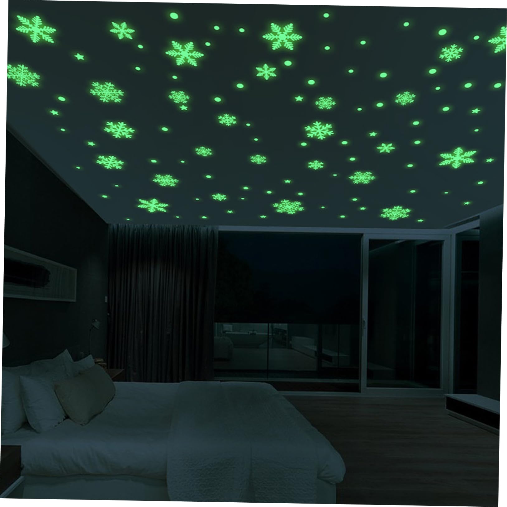 FRCOLOR 16 Blätter Weihnachtsaufkleber Weihnachtsschneeflockenaufkleber Weihnachtswand Abziehen Und Aufkleben Weihnachtsfensteraufkleber Weihnachtsschaufenster Aufkleber Pvc Weiß
