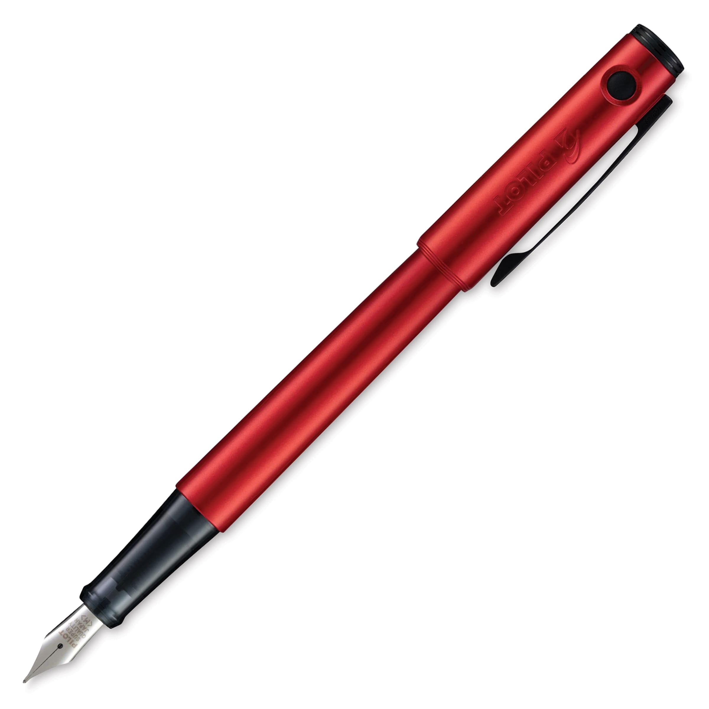 PILOT Explorer Lightweight Fountain Pen in Gift Box, Includes CON-B Converter; Red Barrel, Fine Nib (12277)