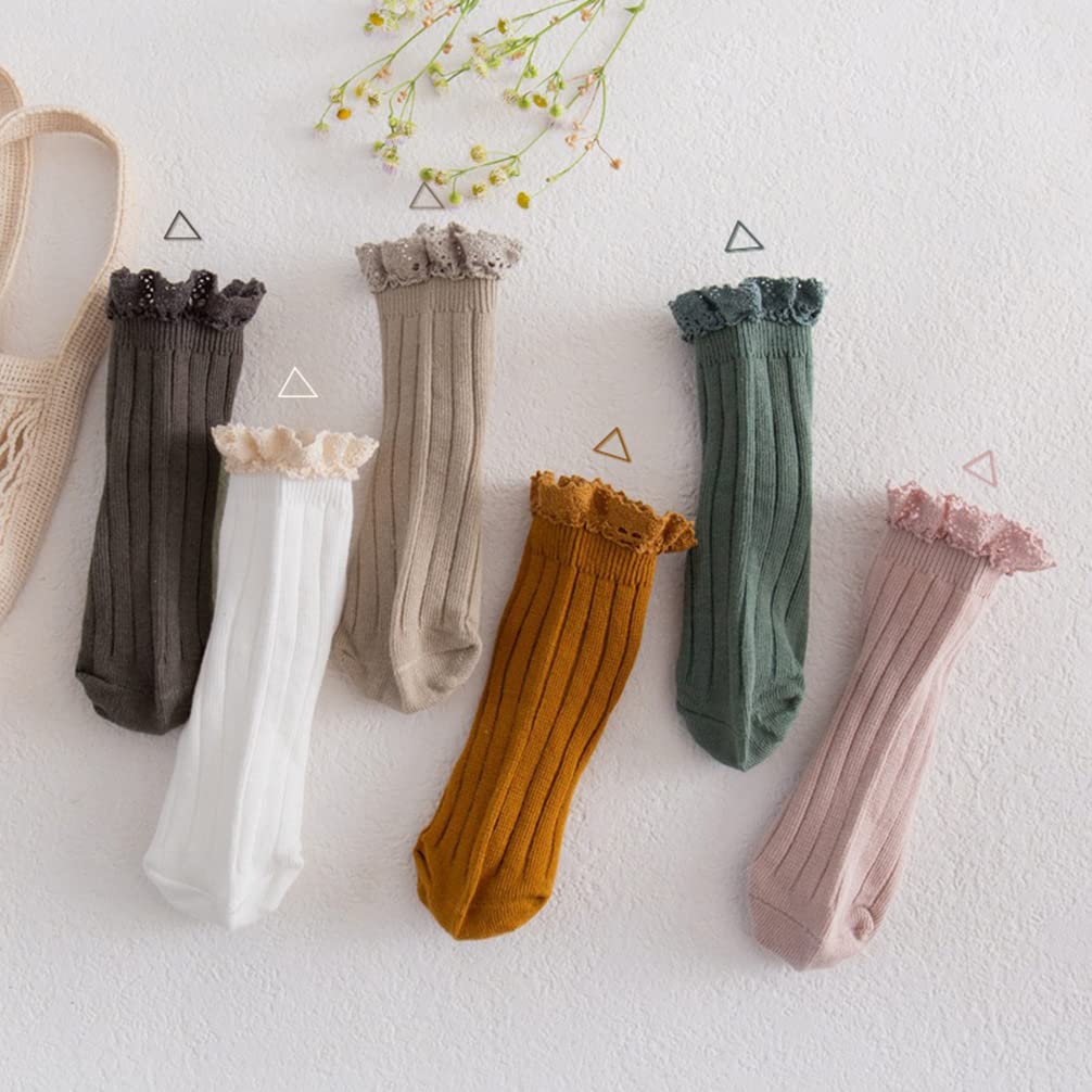 Pequeñas niñas vintage volantes tobillo encaje calcetines niño niñas botas calcetines