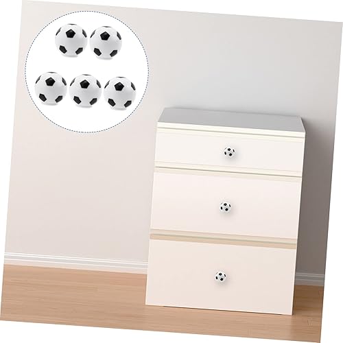 Miniatura 2 de DOITOOL 5 piezas de tiradores de fútbol para cajón de fútbol americano vintage perilla de puerta de tocador infantil a prueba de niños fútbol