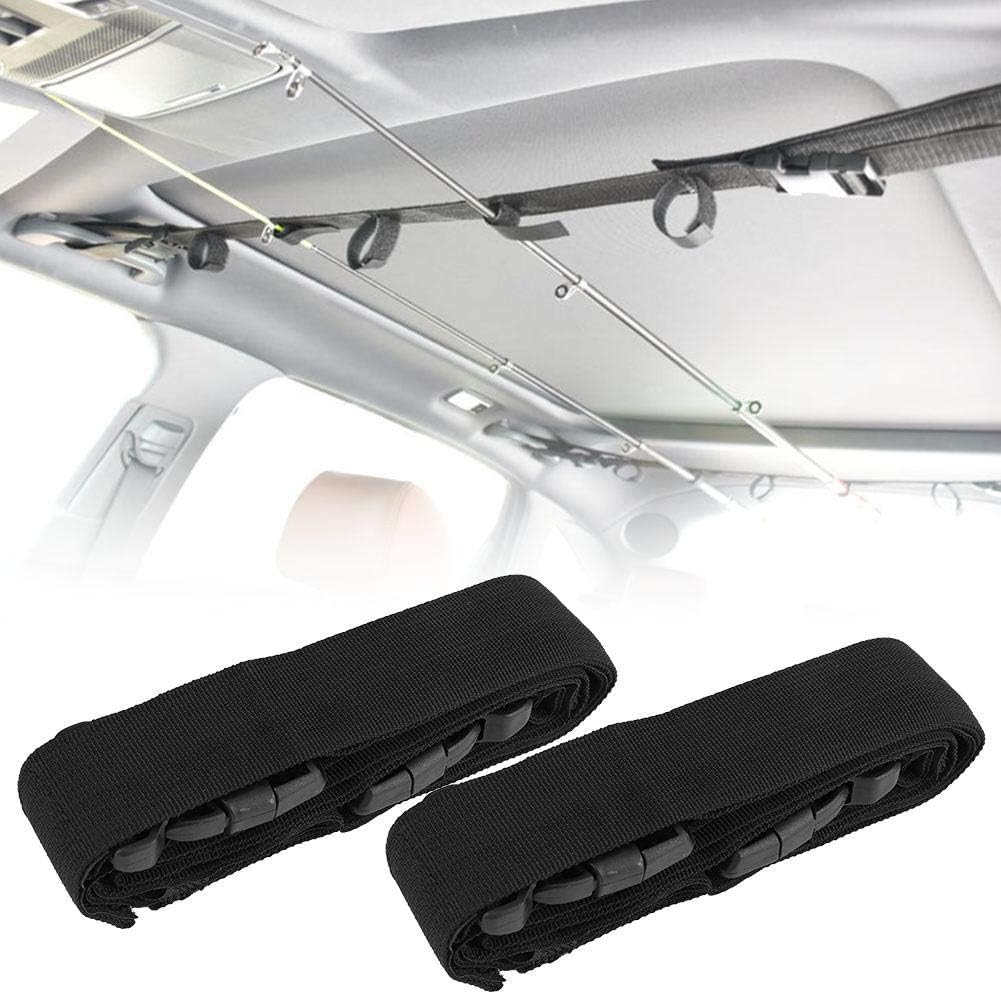 2 Pcs Car/Truck/SUV Fising Rod Holder Fishing Rod Carrier Nylon Fishing Rod Holder Travel Trackle Belt