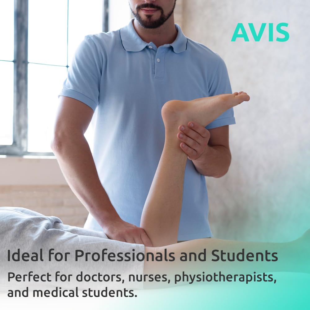 AVIS Medical Tool Kit With Set Of 3 Goniometer, Knee Hammer, 256Hz Tuning Fork, Measuring Tape and Torniquet Belt | Medical Kit | Physiotherapy Kit (7 Items in one Medical Set) 4