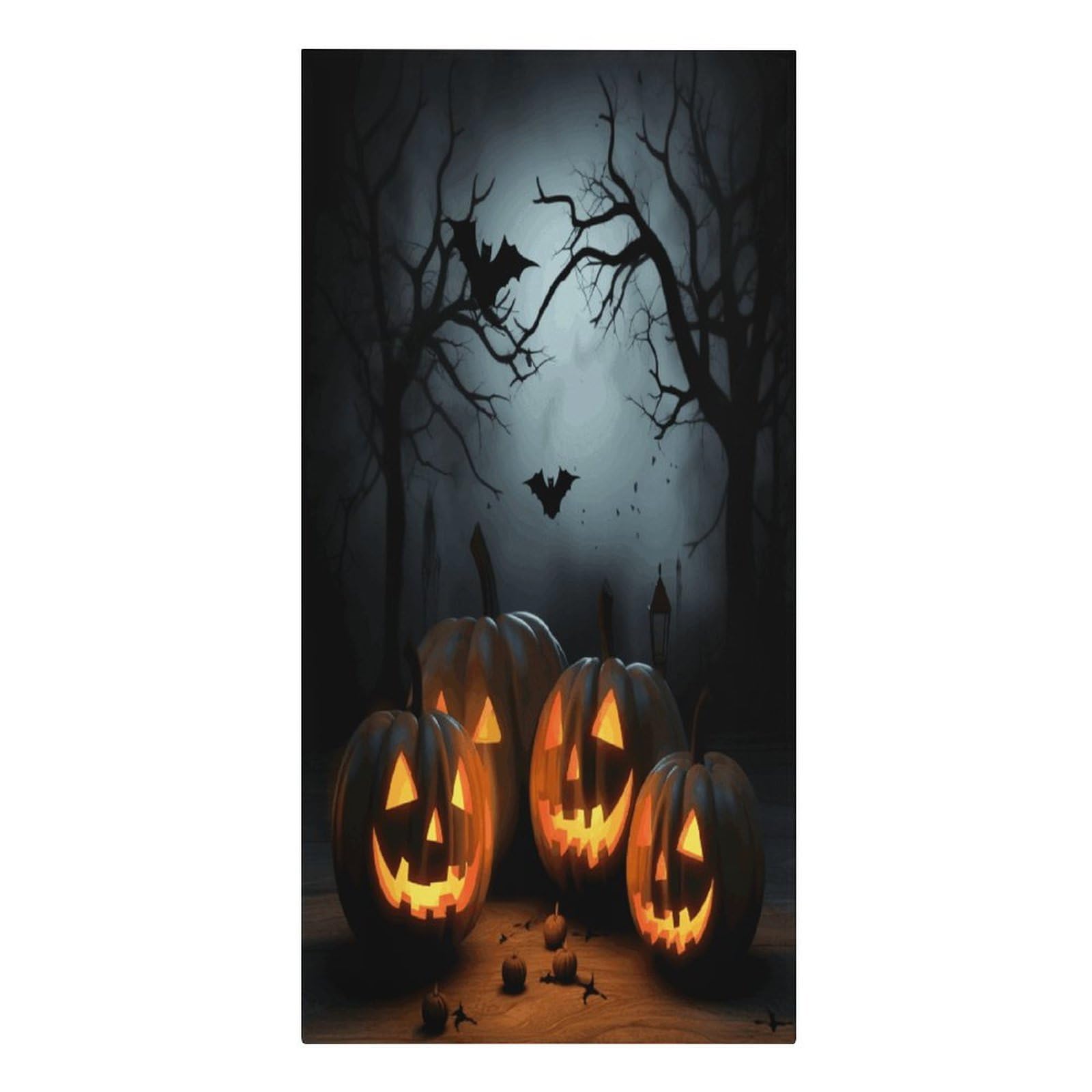 VstaDank Halloween with Pumpkins Beach Towels 30"x61" Microfiber Super Absorbent Large Bath Towels Cozy Soft Swim Travel Towel Quick Dry Thin Pool Towel Beach Accessories for Outdoor Adult